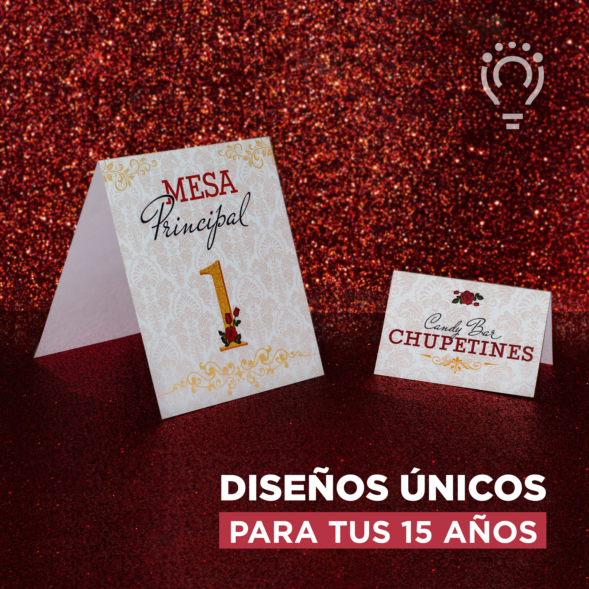 Diseño Números de Mesa y Carteles para Candy Bar
