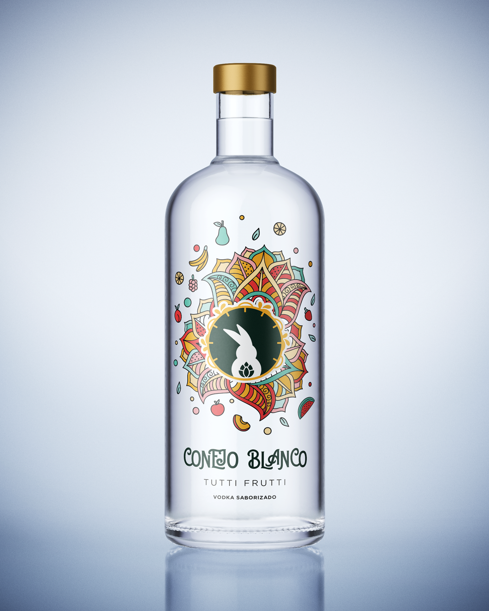 Diseño de Etiquetas Vodka - Conejo Blanco - Buenos Aires