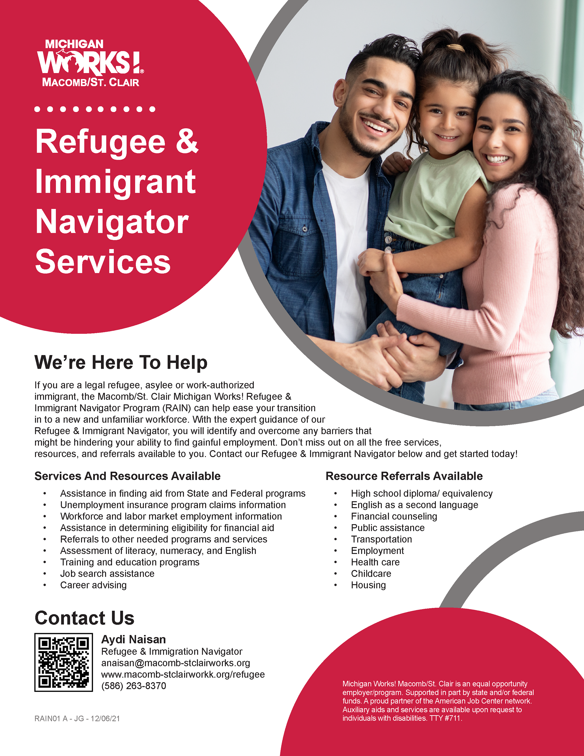 Immigration/refugee demographic flyer 
