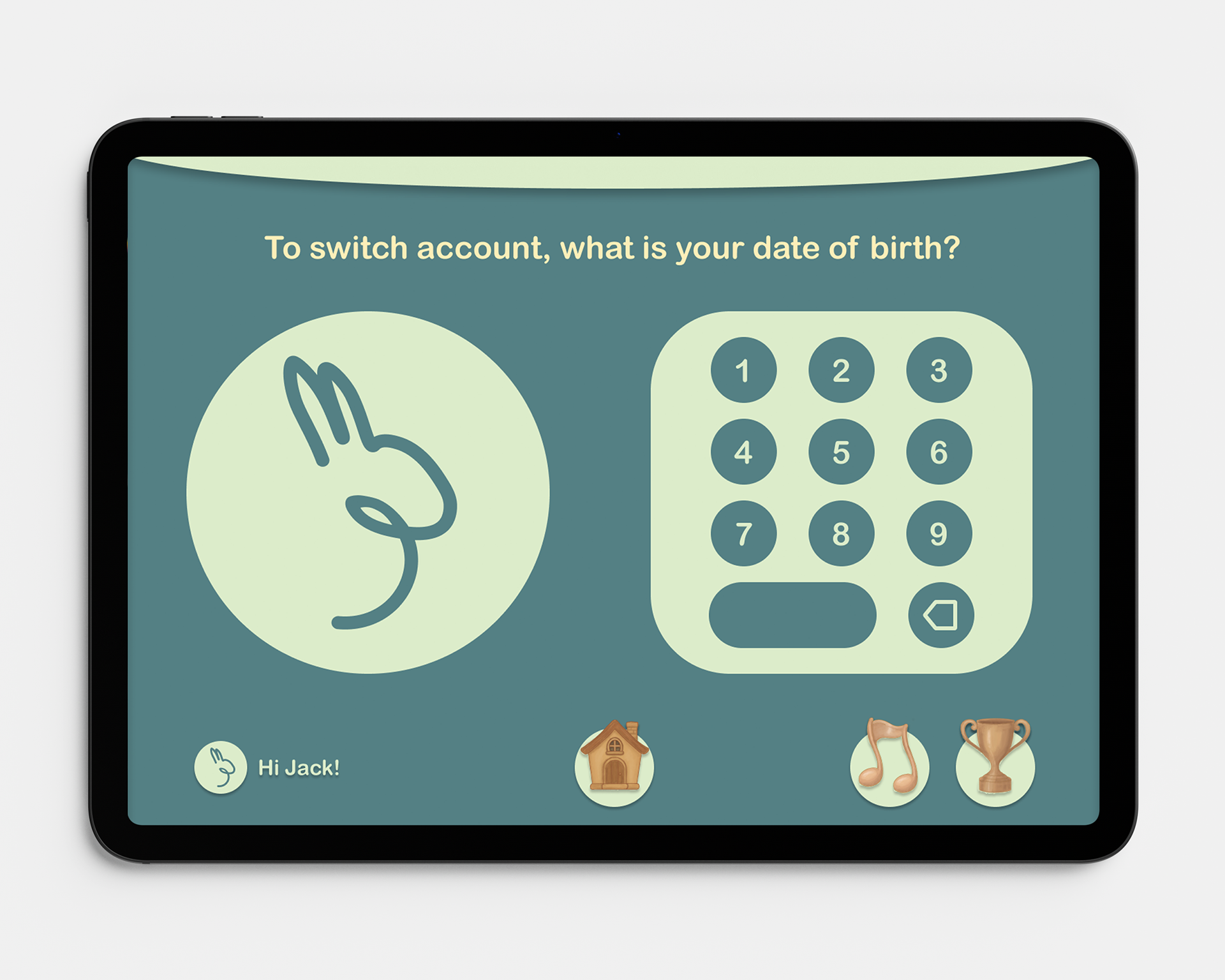 This is the security feature to prevent children from switching accounts.