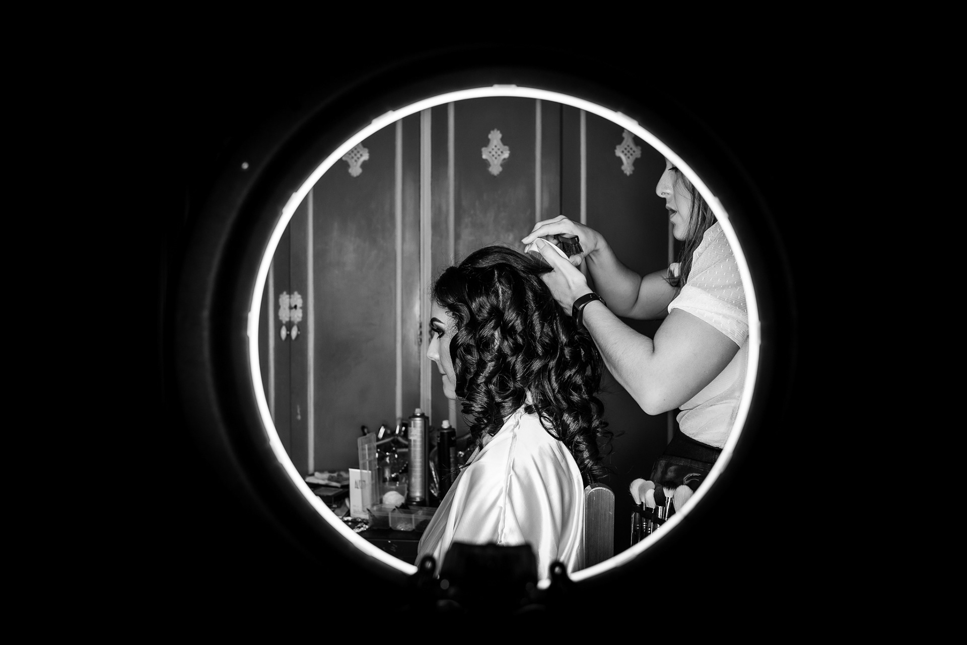 foto em making Of de noiva