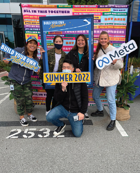 Photobooth Props with Meta's 2022 Intern Branding