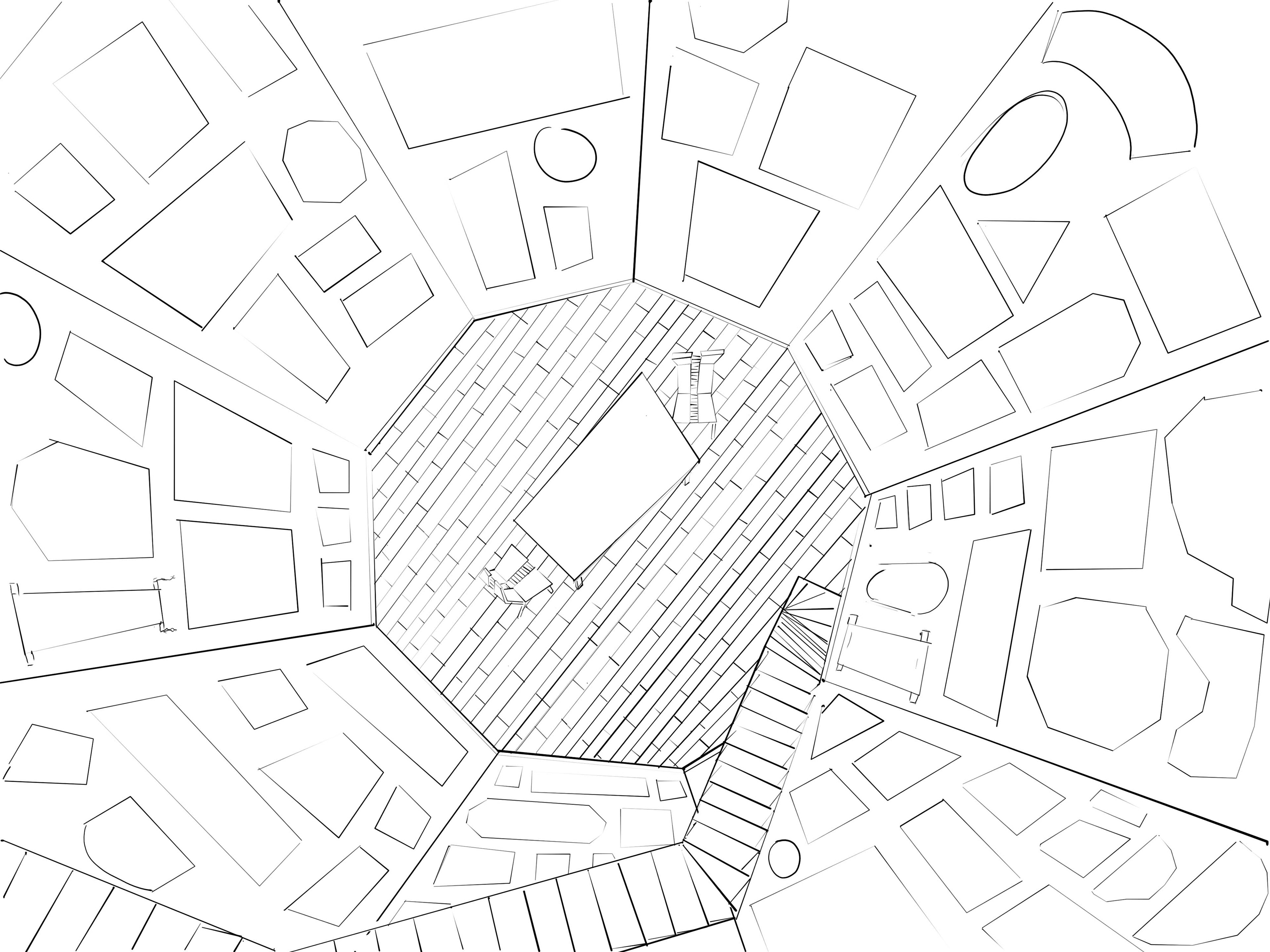 Interrogation room, top view