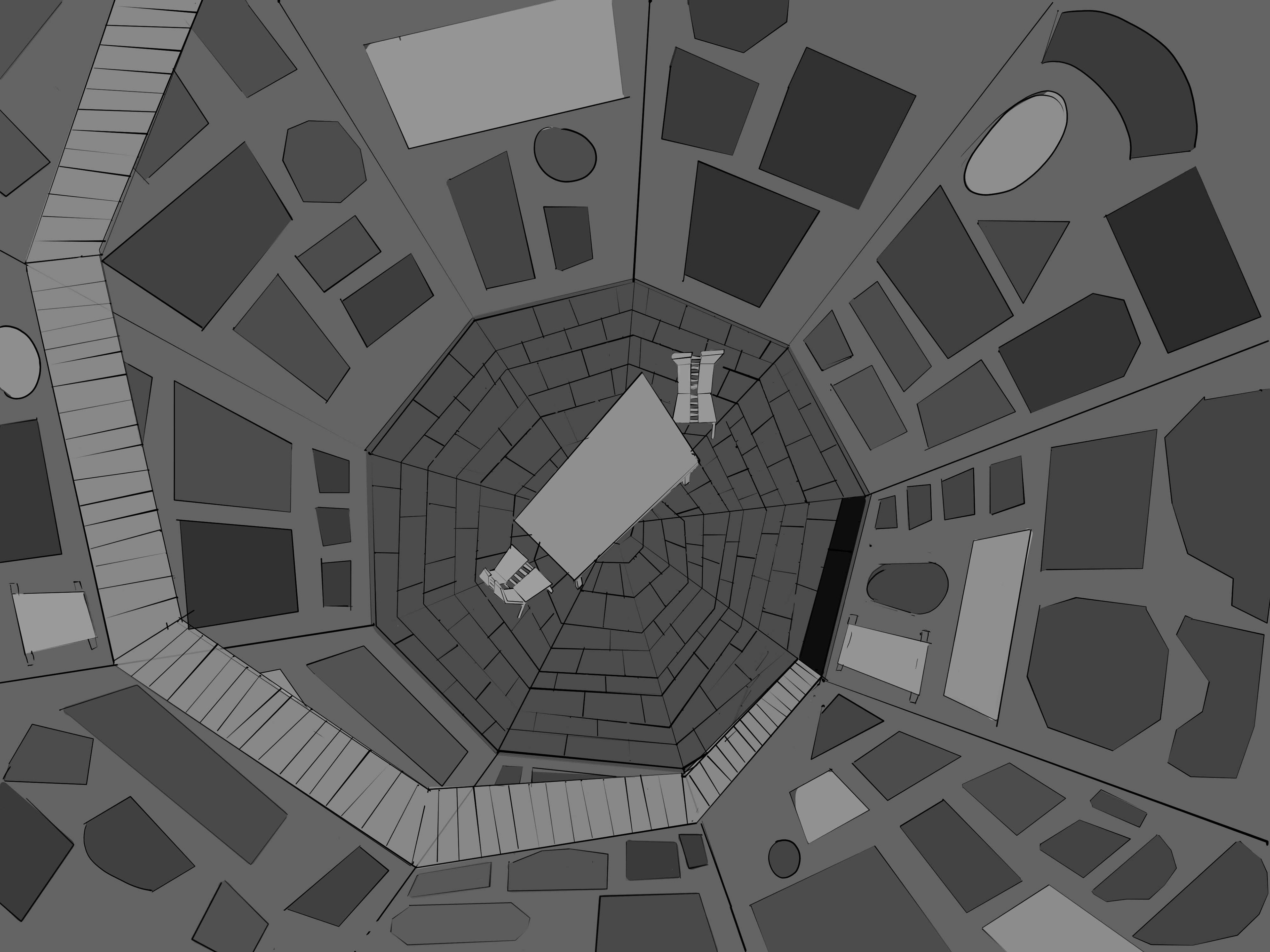 Interrogation room, top view