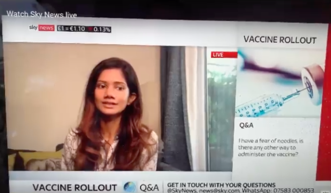 This interview took place on the first day of the covid-19 vaccine roll out. 