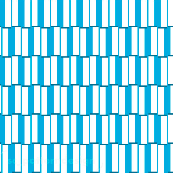Walking Stripes geometric design pattern by Stéphanie Chauvel in blue