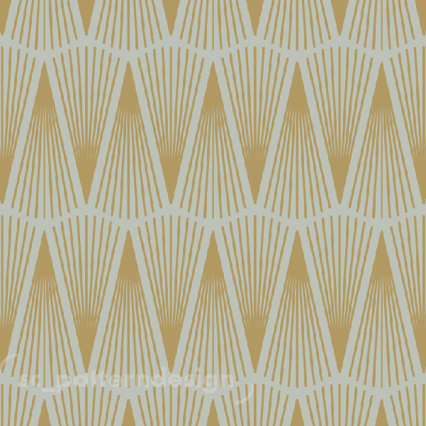 Art Deco Lines Pattern Gold on Sage scpatterndesign