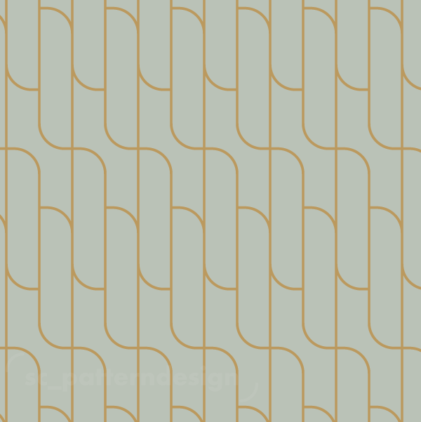 Art Deco Arches scpatterndesign Sage & Gold