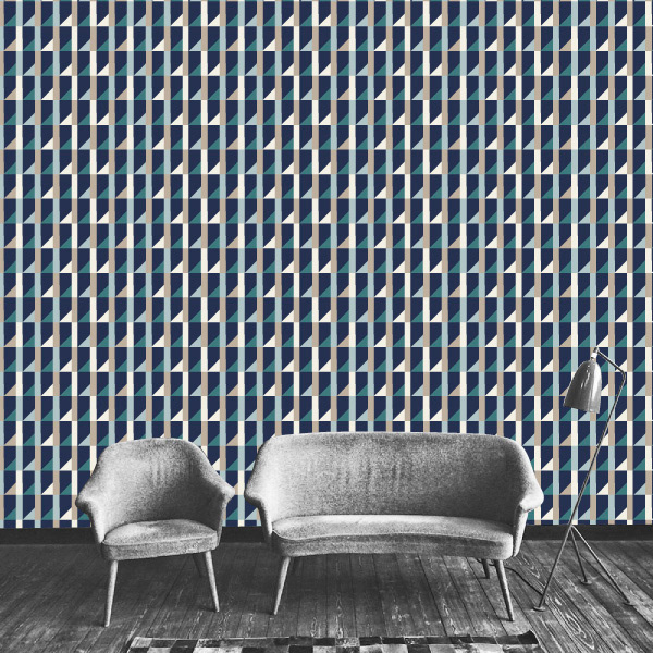 It's a Building geometric geo pattern design sc_patterndesign Stephanie blue mockup