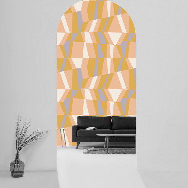 Mendini would be happy Geometric Geo Design Pattern by sc_patterndesign Gold mockup wallpaper
