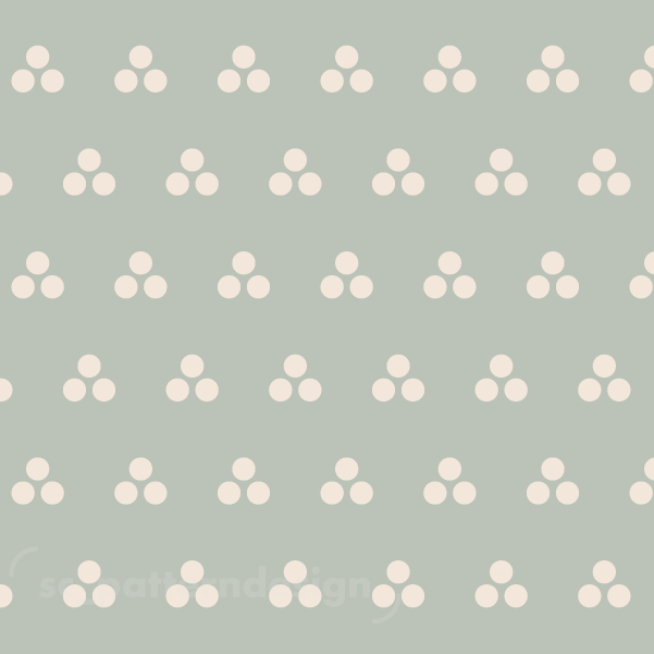 Dots Cintamani Geo Simple scpatterndesign Cream on Sage