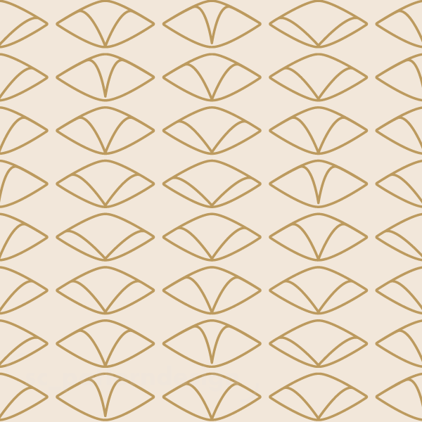 Art Deco Linework Ovals Papyrus scpatterndesign Cream Gold