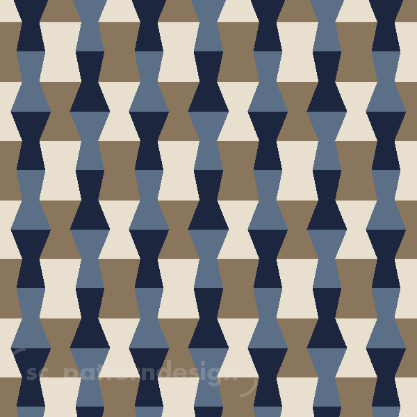 Geos Totems scpatterndesign Blue