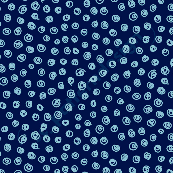 Digital Doodle Roses Abstract Floral Pattern Design by Stéphanie Chauvel blue