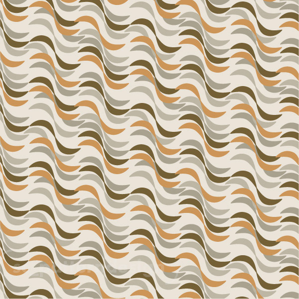 Surfing the Wave Abstract Geo design by sc_patterndesign Stéphanie Chauvel orange and green