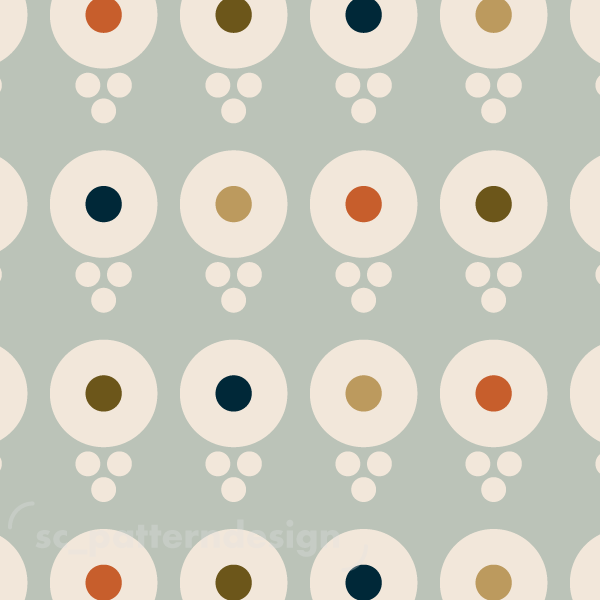 Dots Geo Cintamani Flowers scpatterndesign sage