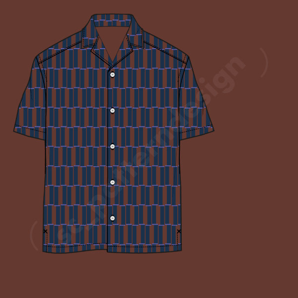 Walking Stripes Brown Mockup geometric print pattern by sc_patterndesign