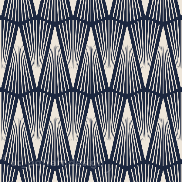 Modern Art Deco Scallops sc_patterndesign Dark Blue