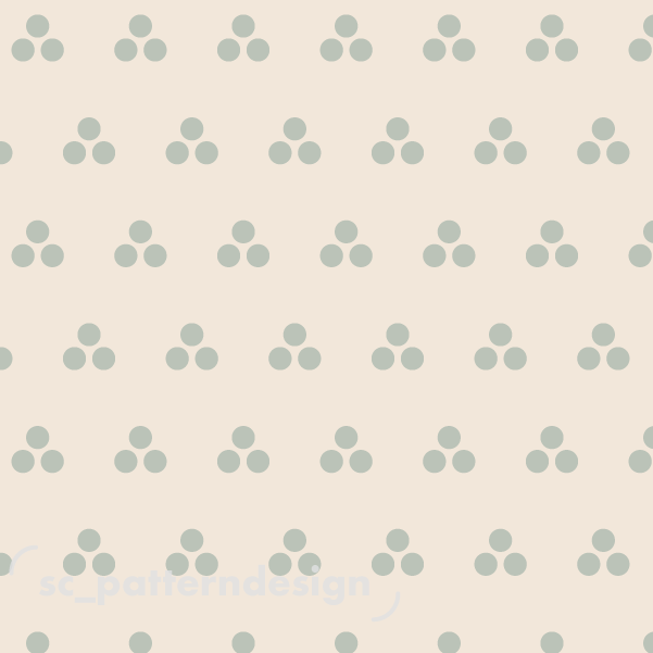 Dots Cintamani Geo Simple scpatterndesign Sage on Cream
