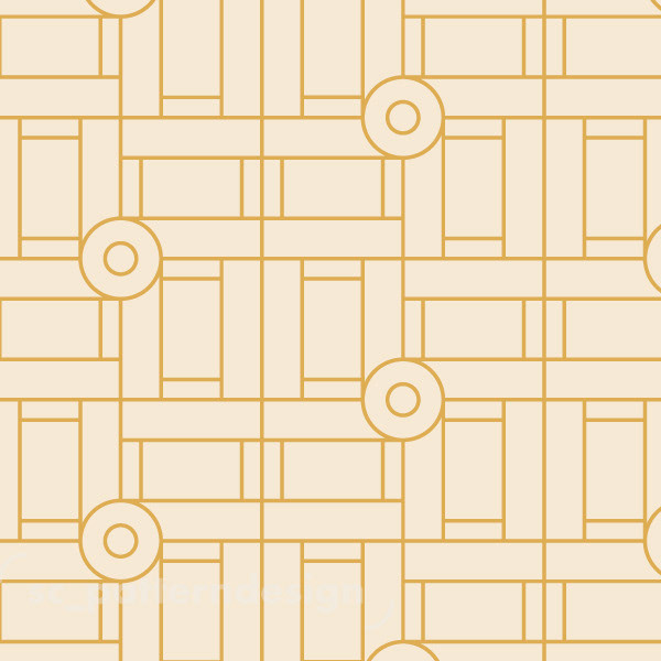 Bauhaus Glory Geometric Linework Pattern Stéphanie Chauvel for wallpaper