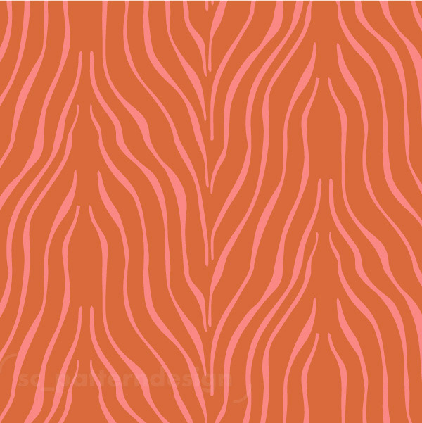 Abstract Zebra Pattern for wallpaper & home textiles by Stephanie Chauvel sc_patterndesign burgundy orange and pink