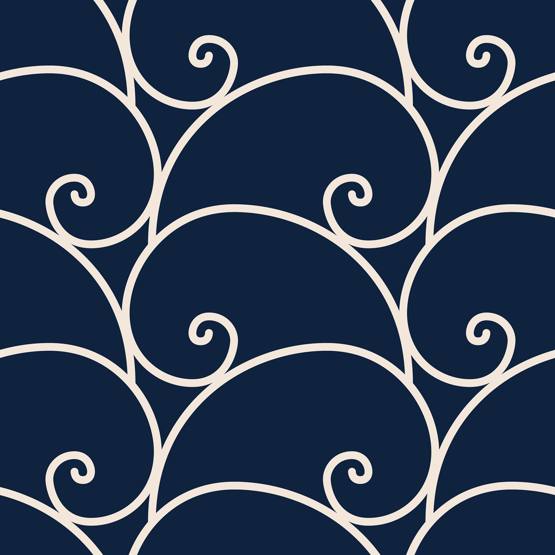Fibonacci Wave Shell Spiral scpatterndesign dark blue