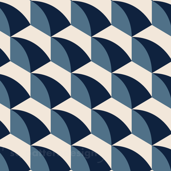 Vibrant Wave Lightning Effect Geo Hex scpatterndesign blue
