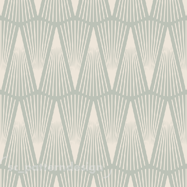 Modern Art Deco Scallops sc_patterndesign Sage