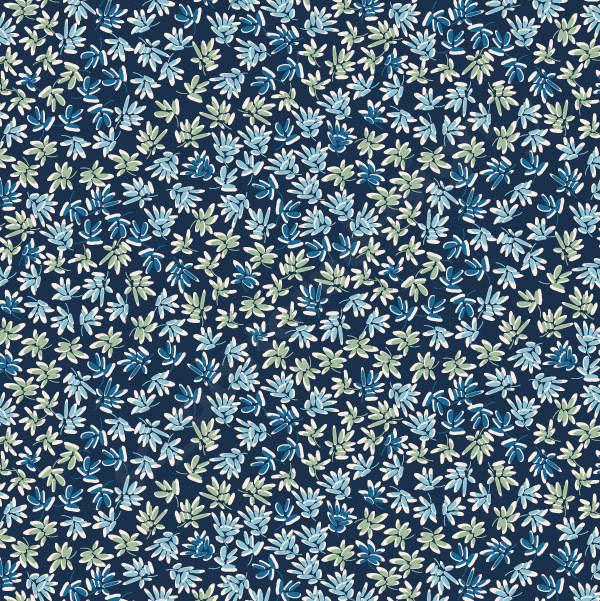 Blue Floral Abstract Ditsies Pattern Design by sc_patterndesign