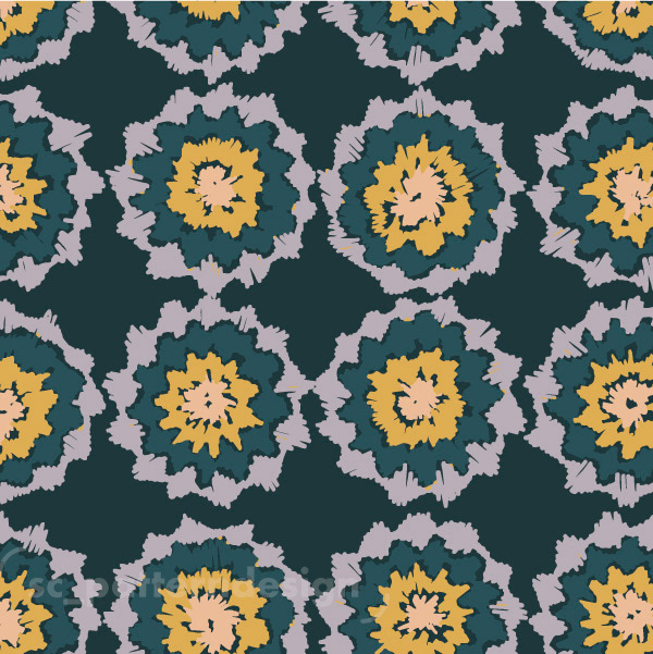 Passiflora-Green-Floral pattern design by Stéphanie Chauvel sc_patterndesign