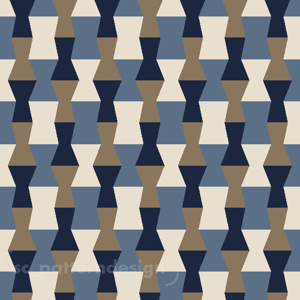 Geos Zigzags Pattern by scpatterndesign Blue