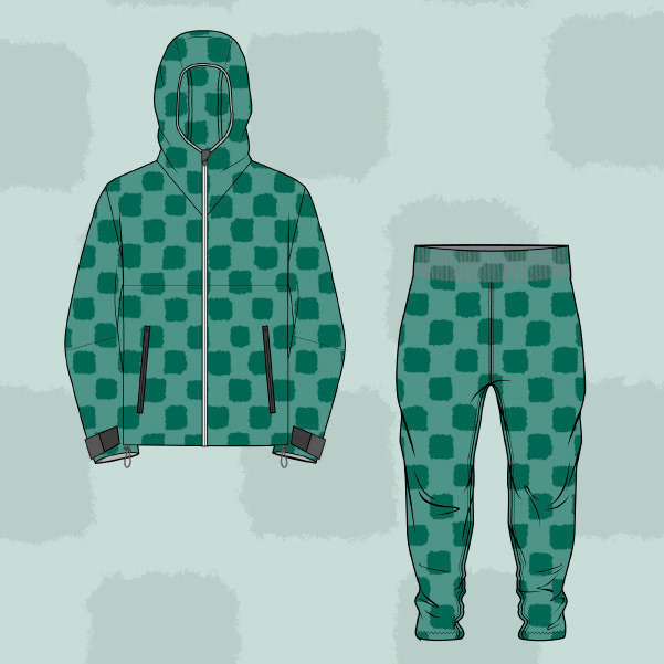 Green Soft Geo Checkers sc_patterndesign Mockups