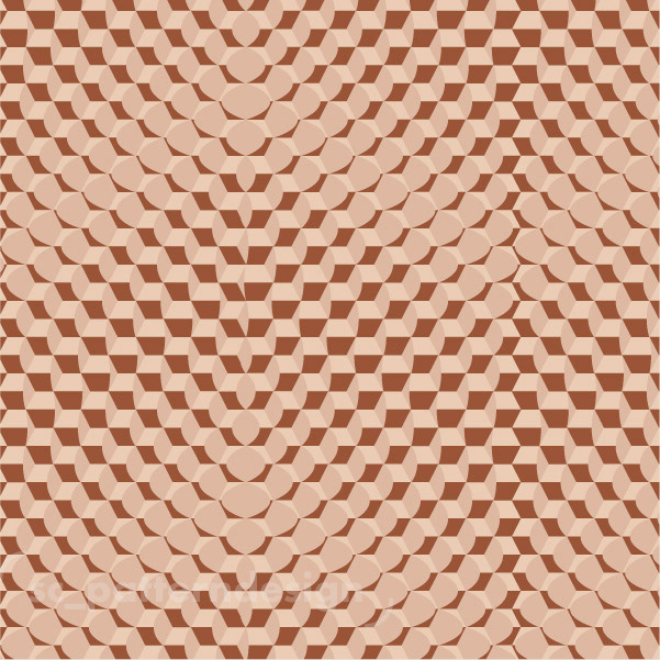 Tessellated Combs Geo Design for wallpaper by sc_patterndesign Stephanie Chauvel terracotta