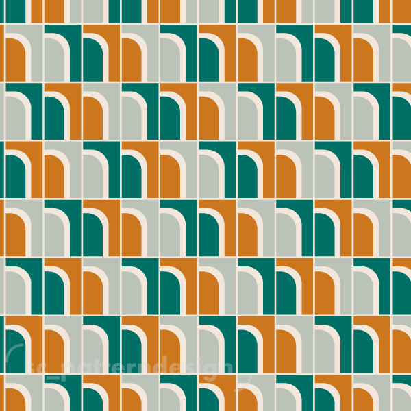 Portico Portal City Arches scpatterndesign teal