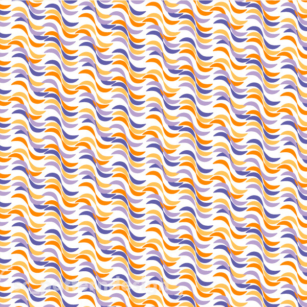 Surfing the Wave - geo pattern -sc_patterndesign- purple and orange