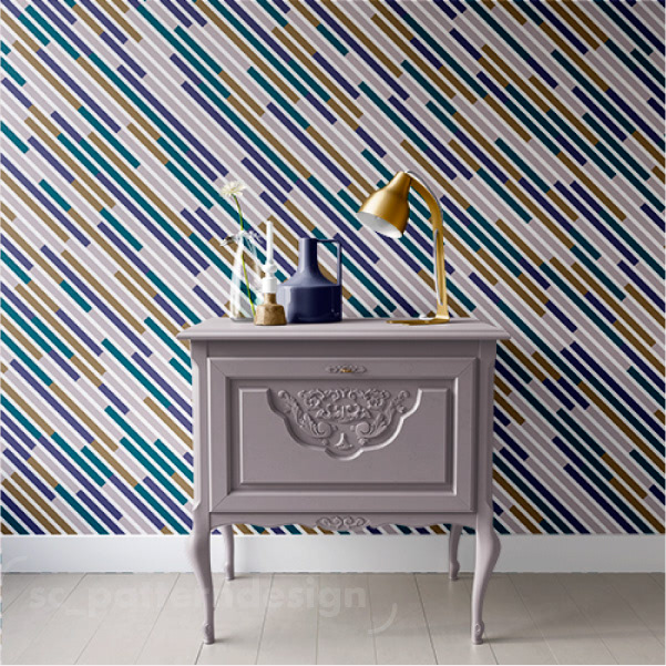 Stripes & Shadows Diagonal Geo Stripes Pattern by sc_patterndesign mockup