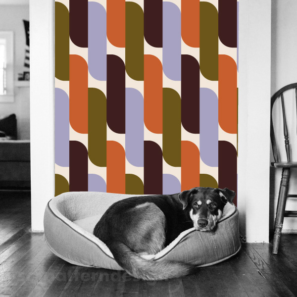 Geo Up & Down Torsade Twist scpatterndesign green orange brown