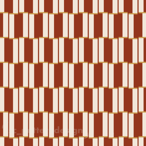 Dancing Stripes Checkers - scpatterndesign - Dark Red