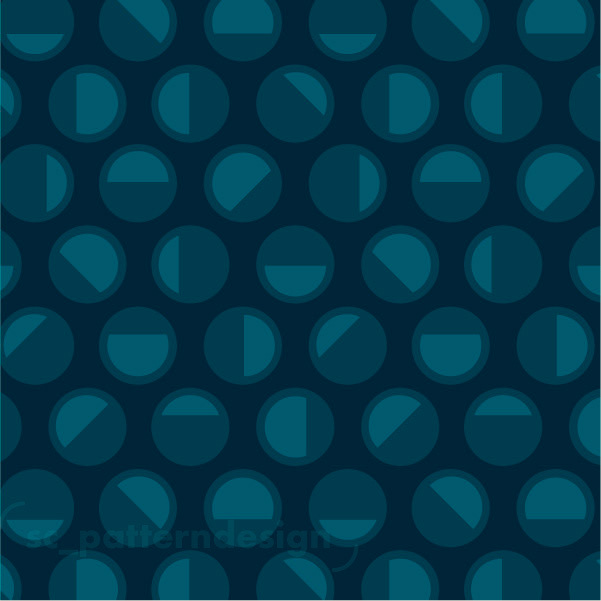 Round Beams Geo Pattern sc_patterndesign Blue