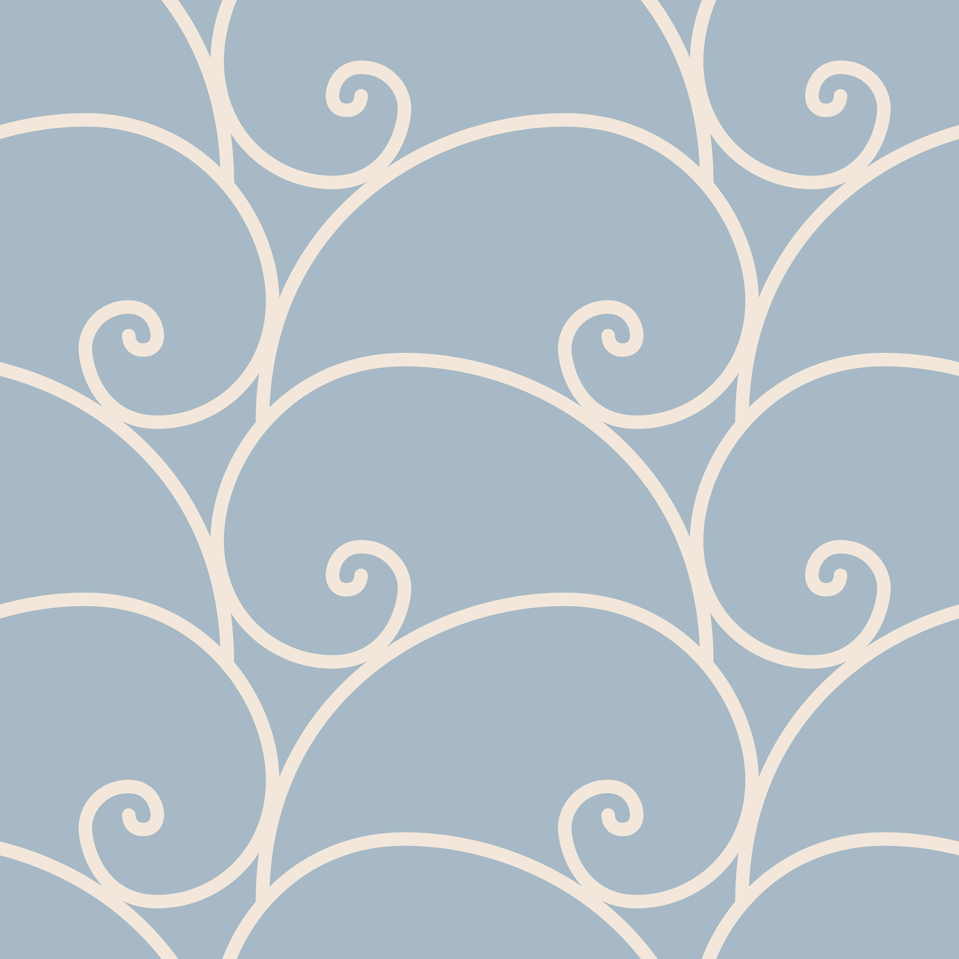 Fibonacci Wave Shell Spiral scpatterndesign light blue