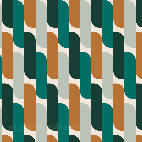 Geo Up & Down Torsades Twists scpatterndesign green