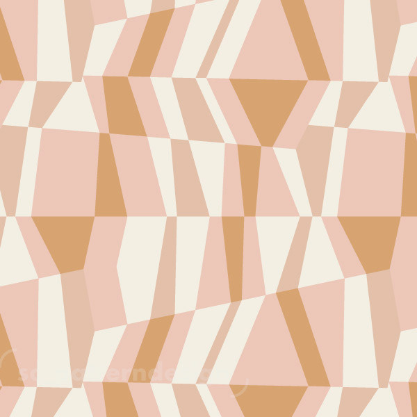 Mendini would be happy Geometric Geo Design Pattern by Stephanie Chauvel Old Pink