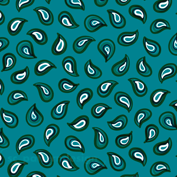 Digital Paisleys Floral Abstract Pattern Design by sc_patterndesign