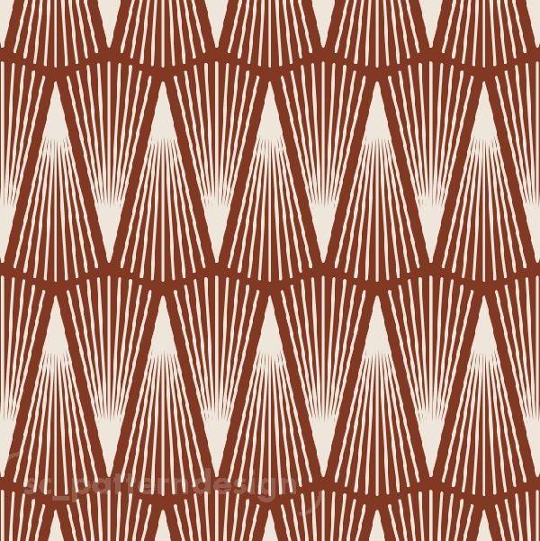 Modern Art Deco Scallops sc_patterndesign Rust