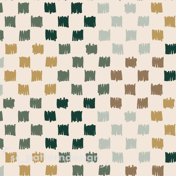 Mark Making Checkers scpatterndesign Green