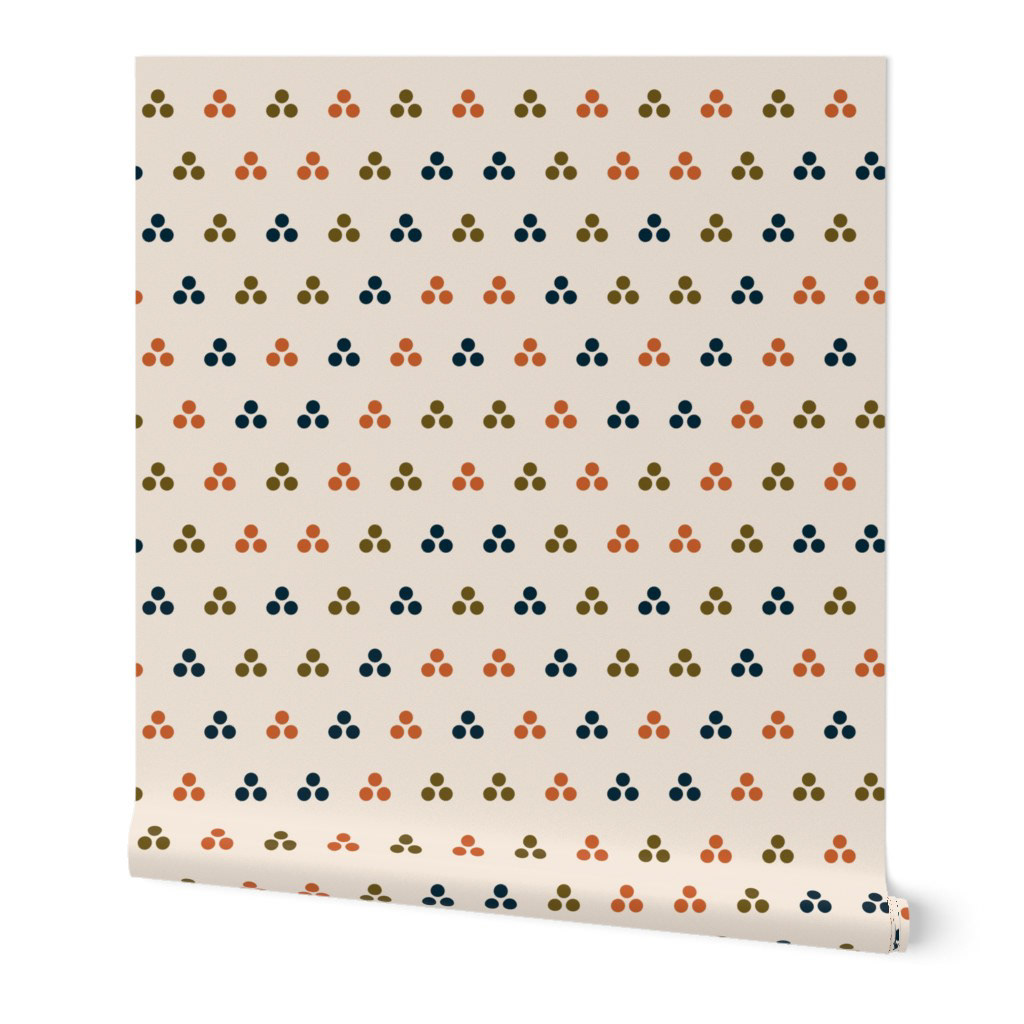 Geo Cintamani Dots Chevron Pattern Wallpaper mockup by scpatterndesign
