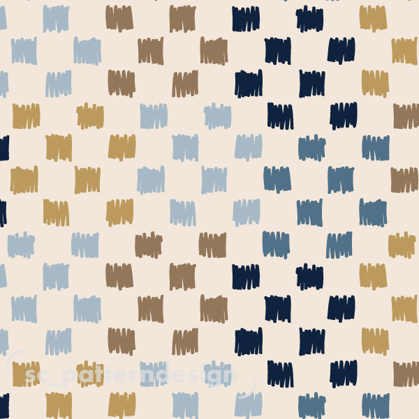 Mark Making Checkers scpatterndesign Blue