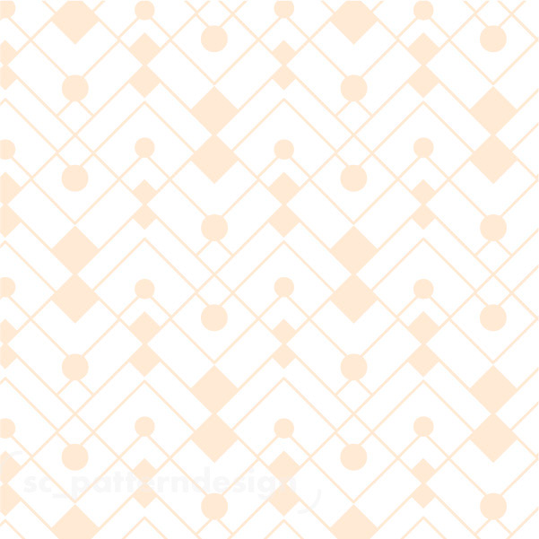 Art Deco Dream Geometric Pattern design sc_patterndesign White