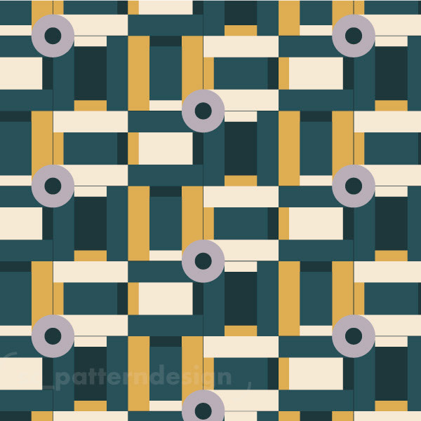 Bauhaus Glory Geo Industrial Home Decor Design Pattern by sc_patterndesign green