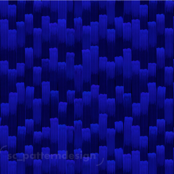 Blue Cascade Brushstroke Abstract Digital Pattern by sc_patterdesign